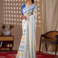 Aastha Fashion White Monsoon Printed Saree