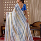 Aastha Fashion White Monsoon Printed Saree