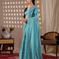 Aastha Fashion See Green Monsoon Printed Saree