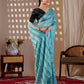 Aastha Fashion See Green Monsoon Printed Saree