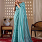 Aastha Fashion See Green Monsoon Printed Saree