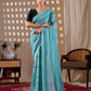 Aastha Fashion See Green Monsoon Printed Saree