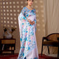 Aastha Fashion Light Pink Soft Satin Floral Digital Print Saree