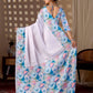 Aastha Fashion Light Pink Soft Satin Floral Digital Print Saree