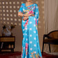 Aastha Fashion Sky Soft Satin Georgette Printed Saree