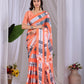 Aastha Fashion Multi Soft Satin Georgette Printed Saree