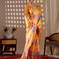 Aastha Fashion Yellow Soft Satin Georgette Printed Saree