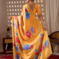 Aastha Fashion Yellow Soft Satin Georgette Printed Saree