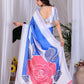 Aastha Fashion Multi Soft Satin Georgette Printed Saree