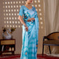 Aastha Fashion Sky Soft Satin Georgette Printed Saree