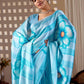 Aastha Fashion Sky Soft Satin Georgette Printed Saree