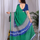 Aastha Fashion Green Soft Satin Georgette Printed Saree