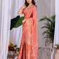 Aastha Fashion Rust Soft Satin Georgette Printed Saree