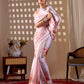 Aastha Fashion Light Pink Soft Satin Georgette Printed Saree