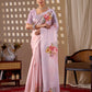 Aastha Fashion Light Pink Soft Satin Georgette Printed Saree