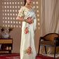 Aastha Fashion Cream Soft Satin Georgette Printed Saree