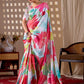 Aastha Fashion Multi Soft Satin Georgette Printed Saree