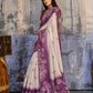 Aastha Fashion Purple Munga Cotton Printed Saree