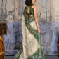 Aastha Fashion Green Munga Cotton Printed Saree