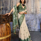 Aastha Fashion Green Munga Cotton Printed Saree