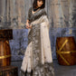 Aastha Fashion Grey Munga Cotton Printed Saree