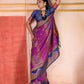 Aastha Fashion Magenta Pure Silk Handloom Weaving Saree