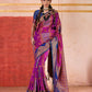 Aastha Fashion Magenta Pure Silk Handloom Weaving Saree