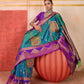 Aastha Fashion Aqua Pure Silk Handloom Weaving Saree