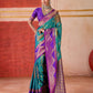 Aastha Fashion Aqua Pure Silk Handloom Weaving Saree