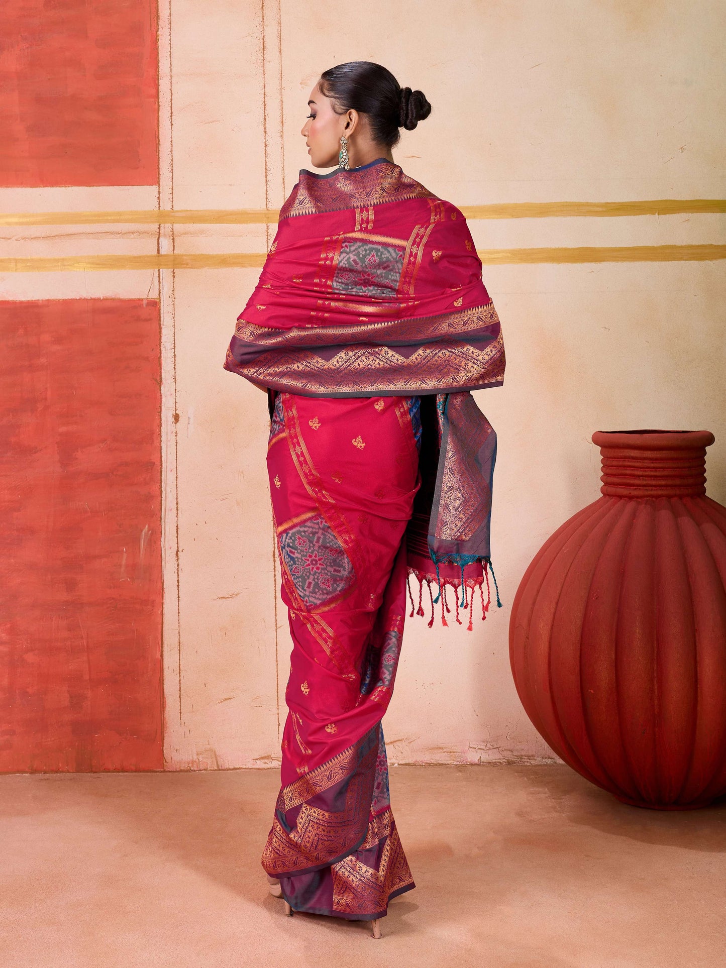 Aastha Fashion Rani Pure Silk Handloom Weaving Saree