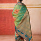 Aastha Fashion Green Pure Silk Handloom Weaving Saree