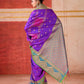 Aastha Fashion Violet Pure Silk Handloom Weaving Saree