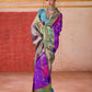 Aastha Fashion Violet Pure Silk Handloom Weaving Saree