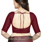 Aastha Fashion Maroon Art Silk Boat Neck Blouse