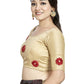 Aastha Fashion Chiku Art Silk Boat Neck Blouse