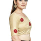 Aastha Fashion Chiku Art Silk Boat Neck Blouse