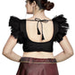 Aastha Fashion Black Art Silk V Neck Blouse