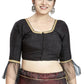 Aastha Fashion Black Art Silk Square Style Blouse