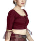 Aastha Fashion Maroon Art Silk Square Style Blouse