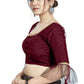 Aastha Fashion Maroon Art Silk Square Style Blouse
