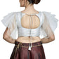 Aastha Fashion Silver Silver Matti Boat Neck Blouse