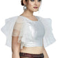 Aastha Fashion Silver Silver Matti Boat Neck Blouse