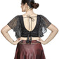 Aastha Fashion Black Art Silk Temple Neck Blouse