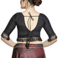 Aastha Fashion Black Art Silk V Neck Blouse