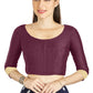 Aastha Fashion Wine Art silk U Neck Matty Work In Sleeve Readymade Blouse