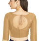 Aastha Fashion Beige Art silk U Neck Matty Work In Sleeve Readymade Blouse