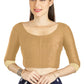 Aastha Fashion Beige Art silk U Neck Matty Work In Sleeve Readymade Blouse