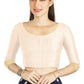 Aastha Fashion Off White Art silk U Neck Matty Work In Sleeve Readymade Blouse