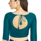 Aastha Fashion Dark Sky Art Silk Sweet Heart Neck style Matty in Sleeves Readymade Blouse