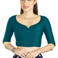Aastha Fashion Dark Sky Art Silk Sweet Heart Neck style Matty in Sleeves Readymade Blouse